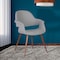Armen Living Phoebe Mid-Century Dining Chair in Walnut Finish and Gray Fabric LCPHSIWAGRAY - alternate 7